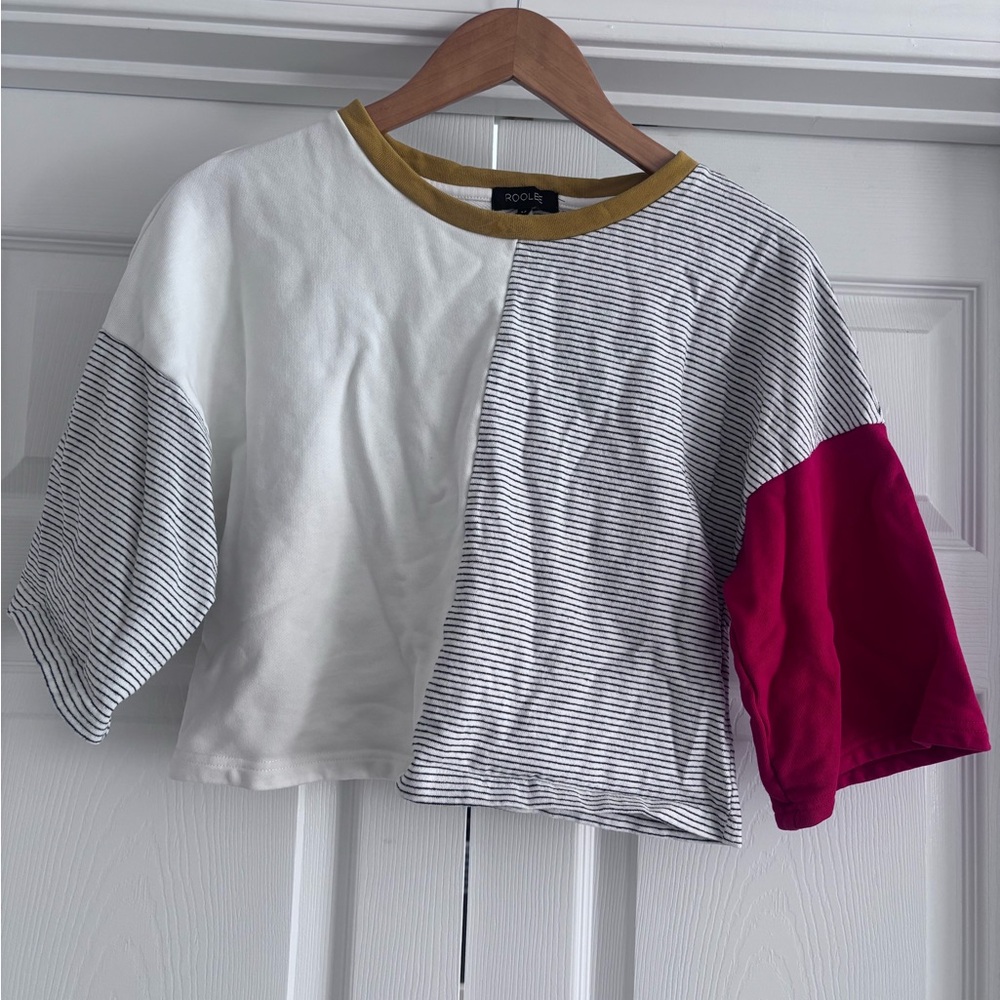 Roolee Colorblock and Striped Top